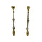 Orecchini oro 18 kt pendenti 2 con pietre verdi colori 4,20 gr | Gioiellitosti.it